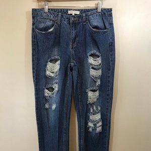 TIMING Denim Collection Distressed Jeans Size L